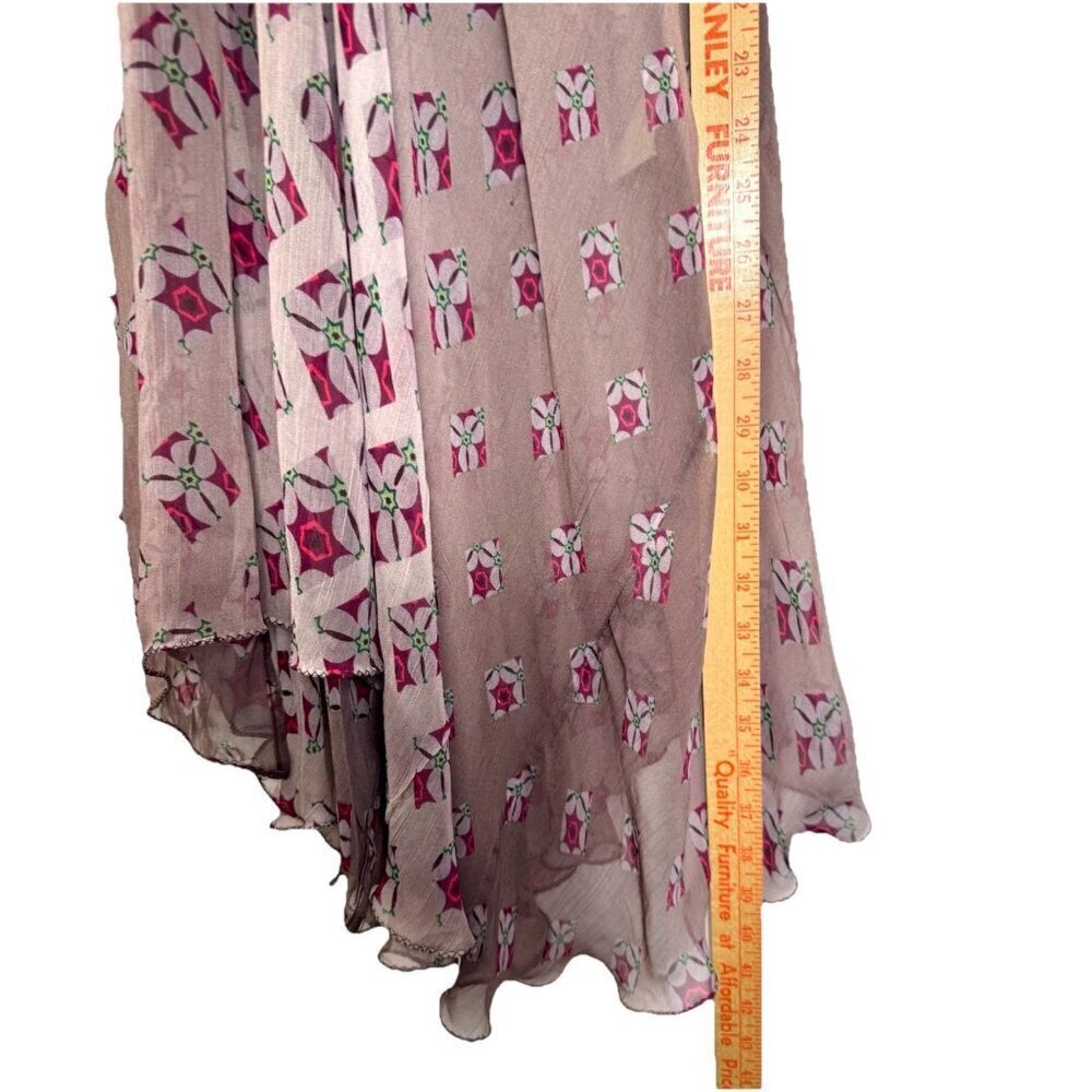 Soft Surroundings Long Maxi Vest Womens L/XL Purple Plum Ombré Flowy Boho Sheer - Picture 7 of 8